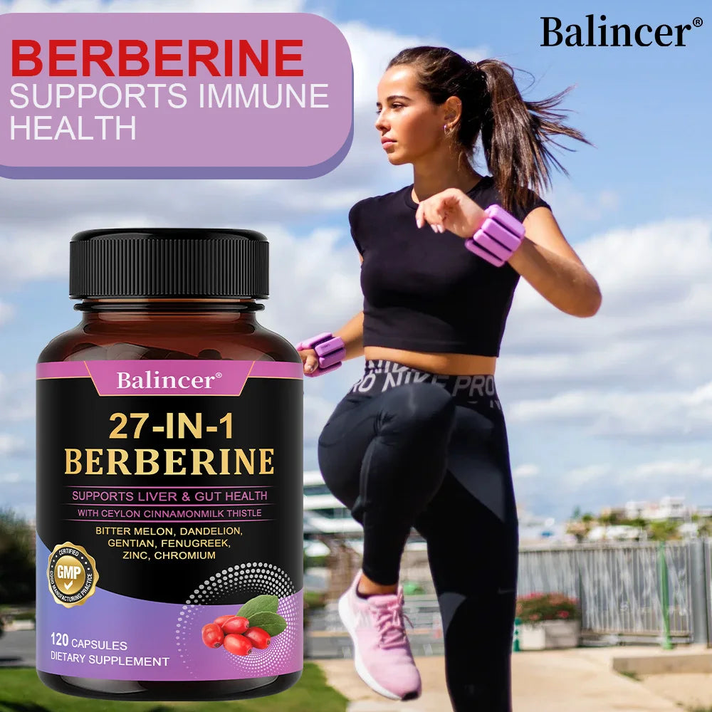 Berberine Dietary Supplement - with Ceylon Cinnamon,Metabolism, Healthy Weight Management, Circulatory Health,Immune System