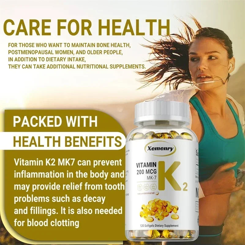 Vitamin K2 MK-7 Supplement - Supports Immune Function, Joint & Heart Health, Superior Absorption, Boosts Energy, Non-GMO - Path to Self-Improvement