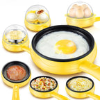 Multi - Function Electric Egg Cooker, Non - Stick & Auto - Off, Single/ Steaming/Frying Pan household (Mini Breakfast Maker)