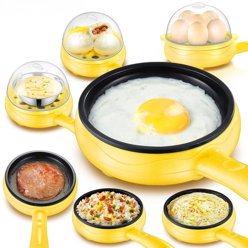 Multi - Function Electric Egg Cooker, Non - Stick & Auto - Off, Single/ Steaming/Frying Pan household (Mini Breakfast Maker)