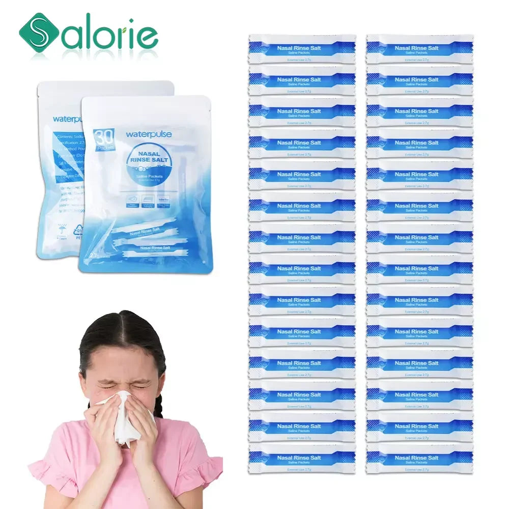 30PCS 2.7g 4.5g Nasal Wash Salt Irrigation 0.9% Saline Household Allergic Rhinitis Sinus Nasal Rinsing Nose Cleaner Tools - Path to Self-Improvement