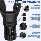 Breathing Trainer Lung Flexer Durable Fitness Exerciser Increases Lung Capacity Breath Adjustable Levels Respiratory Deep Breath