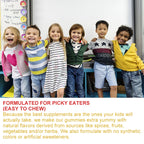 Children's Gummy Vitamins - with Vitamins C, D, B6 and Zinc, Flaxseed Oil Omega 3 To Support Children's Development - Path to Self-Improvement