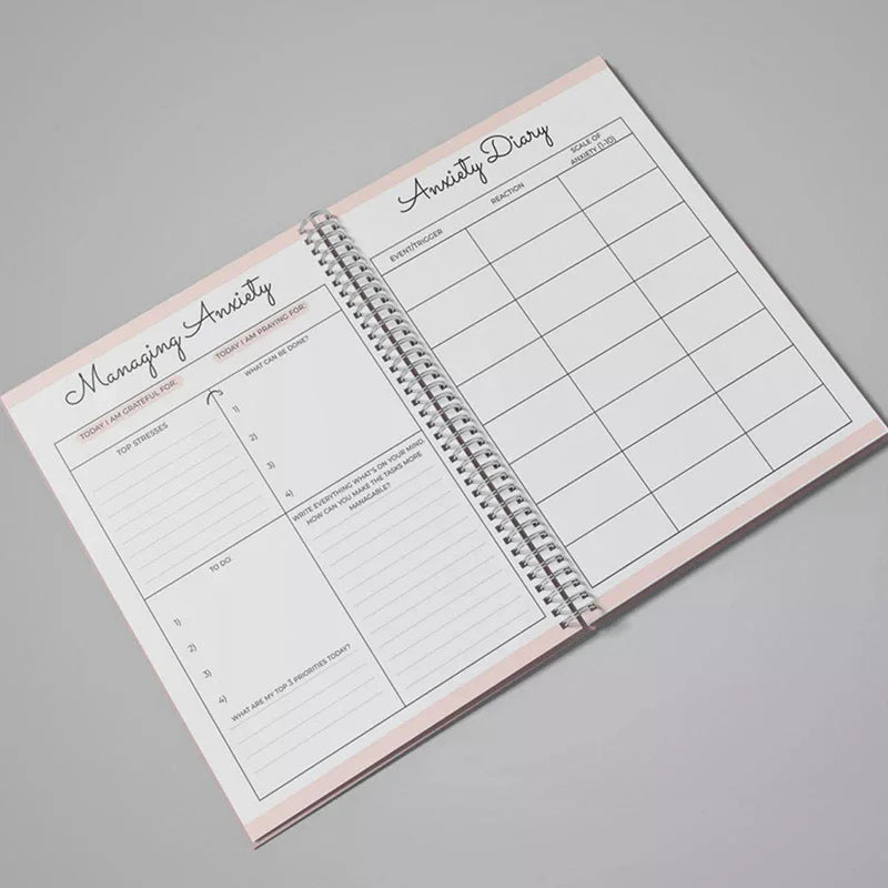 Mental Health Anxiety Planner - Daily Mood Tracker & Therapy Journal - Path to Self-Improvement