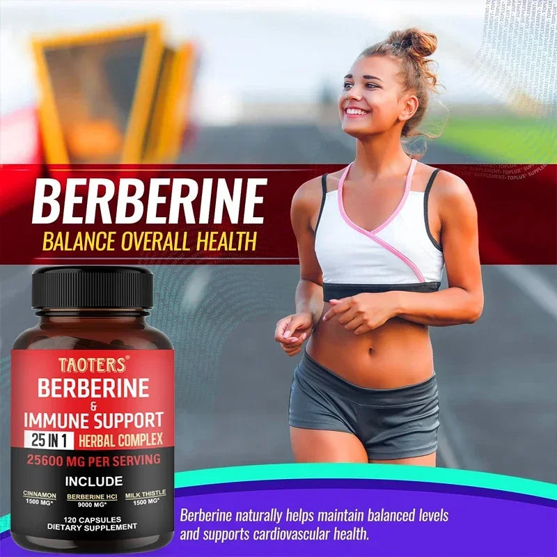 Berberine Capsules – Contains Ceylon Cinnamon To Support Healthy Metabolism, Promotes Immunity, Suitable for Men and Women