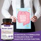Zinc Vitamins - Raw Zinc Whole Food Supplement with Vitamin C, Vegetarian, for Skin Health, Immune & Digestive Function