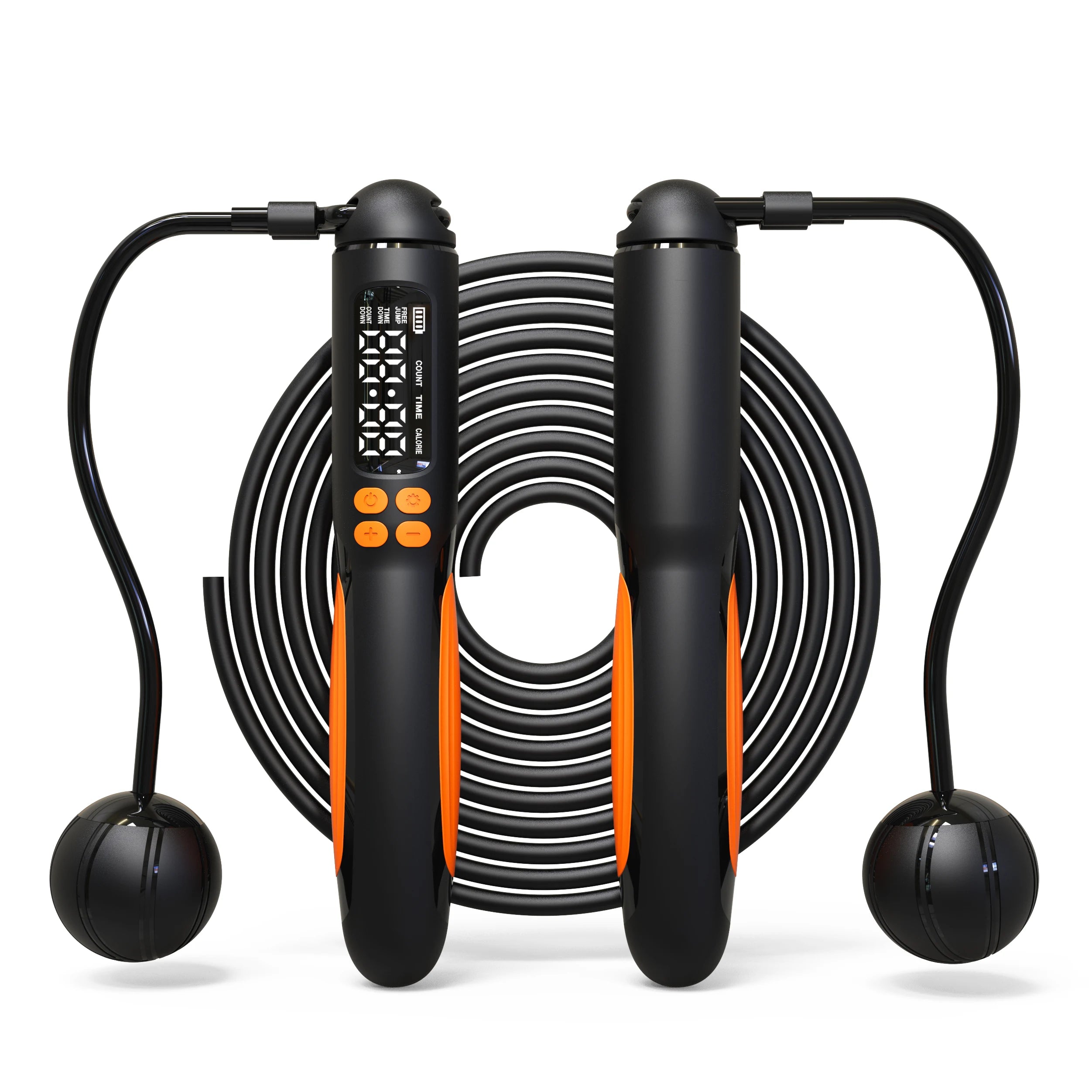 2 In 1 Counting Jump Smart Jump Rope with Digital Counter, HD Screen, Rechargeable Battery for Indoor/Outdoor Fitness