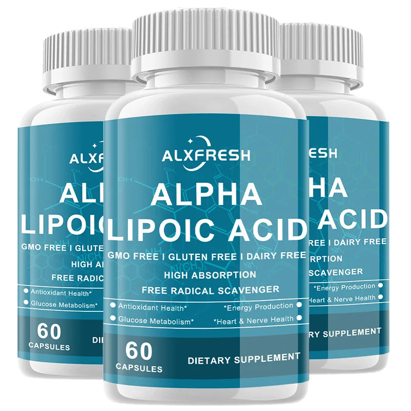 Alpha-lipoic Acid Capsules For Improve Glucose Metabolism Insulin Nervous Liver Have Anti-aging Beauty Weight Management Effects
