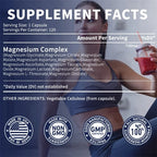 Magnesium Complex Capsules - Bone & Heart Health Supplement, Glycine, Citrate, Malate, Aspartate, Gluconate, Ascorbate, Taurine