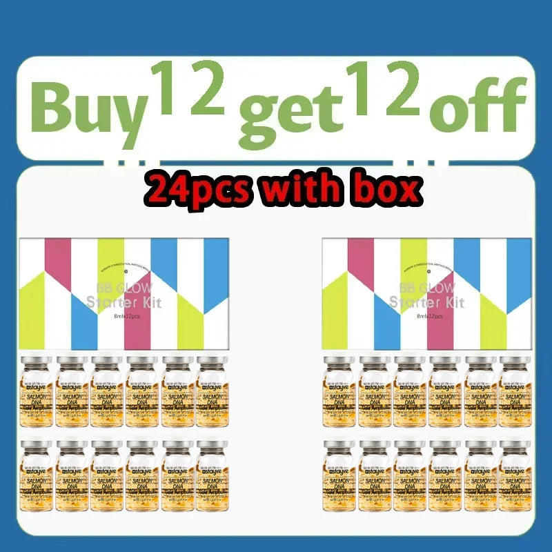 Stayve 8ml Salmon DNA Golden Ampoule Serum Kit Natural Ingredients, Moisturizing, Tender, Lifting, Firming Facial Care Skin - Path to Self-Improvement