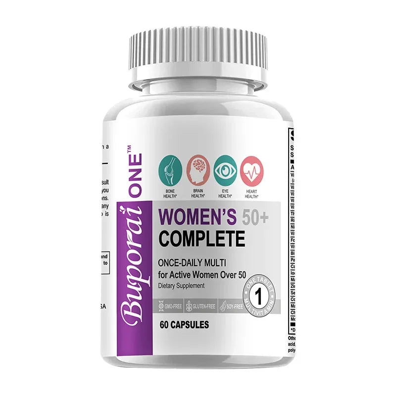 Women’s 50+ Complete Multivitamin - Supports Mental Clarity, Focus and Memory, Improves Digestion and Relieves Stress - Path to Self-Improvement