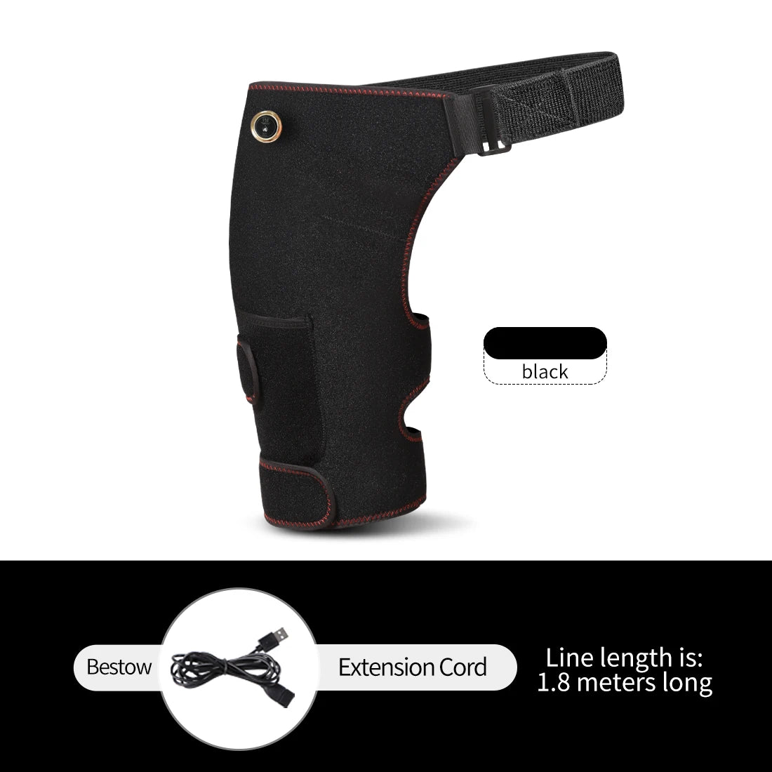 Cordless Heated Hip Support Brace with Massager for Sciatica Pain Relief Lower Back Therapy Hip Heating Pad for Physical Healing - Path to Self-Improvement