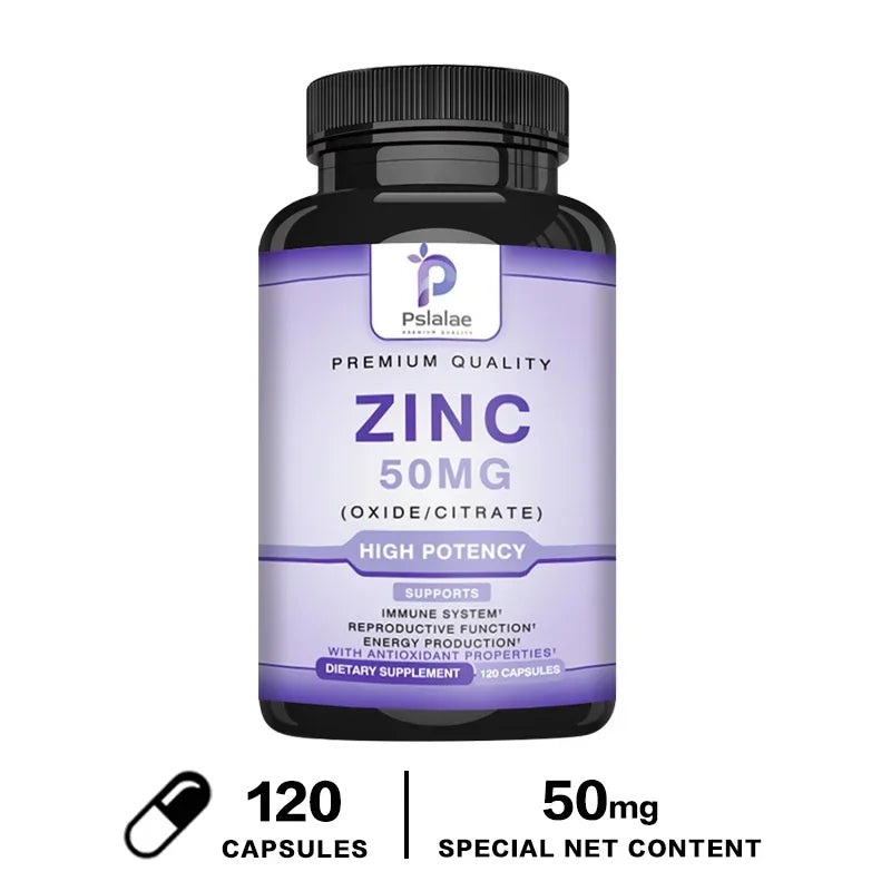 Zinc Supplements - Promotes Energy Production, Supports Immune System and Overall Health