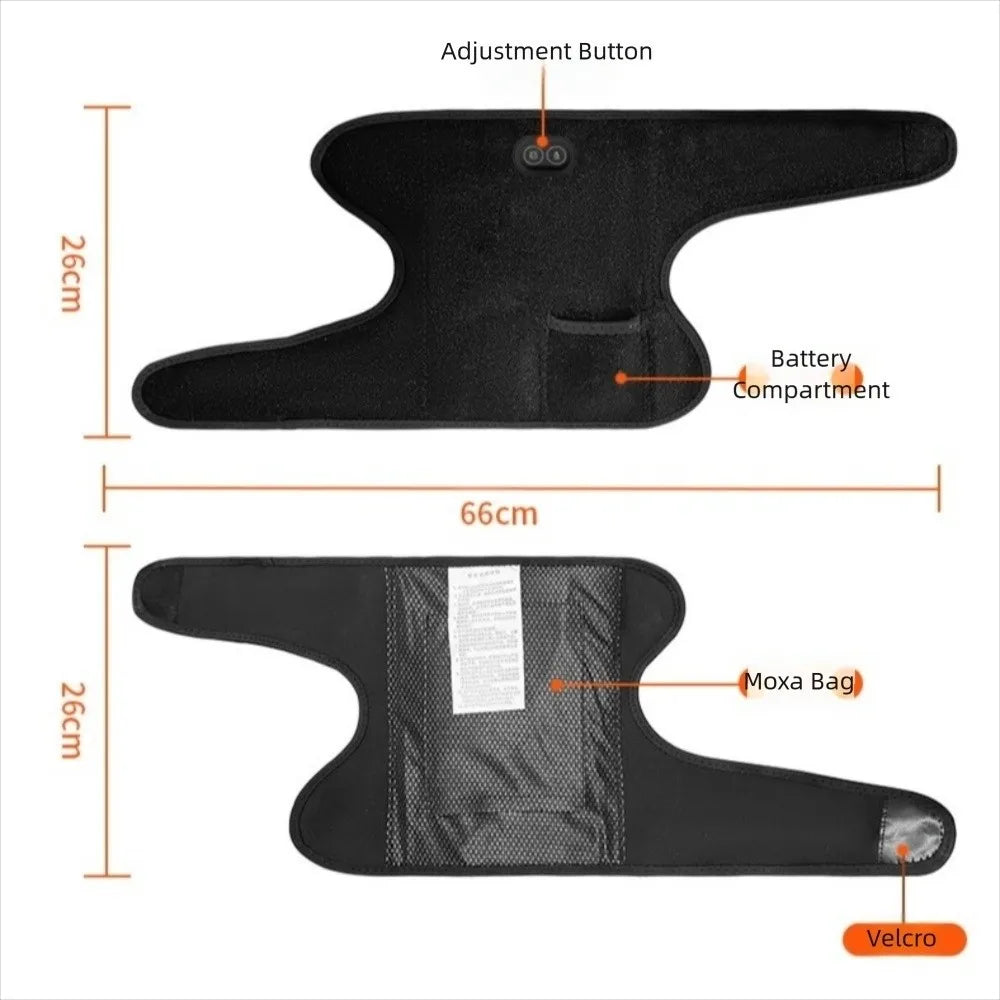3 Heat Levels Heated Knee Wrap 6 Adjustable Vibrations Joint Pain Relief Heated Knee Brace Arthritis Pain Relief - Path to Self-Improvement