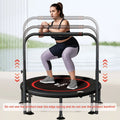 48in silent trampoline with adjustable handle, fitness trampoline, bungee jumping aerobic trainer, suitable for adult exercise - Path to Self-Improvement