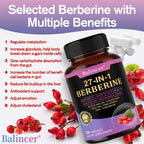 Berberine Dietary Supplement - with Ceylon Cinnamon,Metabolism, Healthy Weight Management, Circulatory Health,Immune System