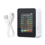 Air Quality Monitor Portable LCD Backlight Screen CO2 TVOC HCHO PM2.5 PM10 Detector with Alarm Indoor CO2 Monitor Air Monitor - Path to Self-Improvement
