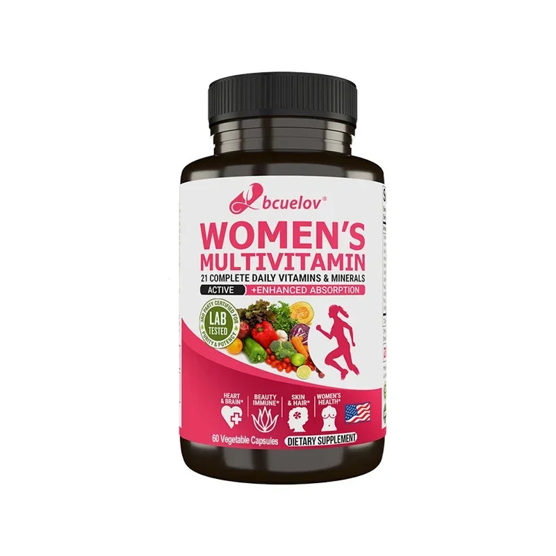Women's Multivitamin Multimineral Supplement - Magnesium Biotin Calcium Zinc Selenium - Supports Joints Skin Nails - Path to Self-Improvement