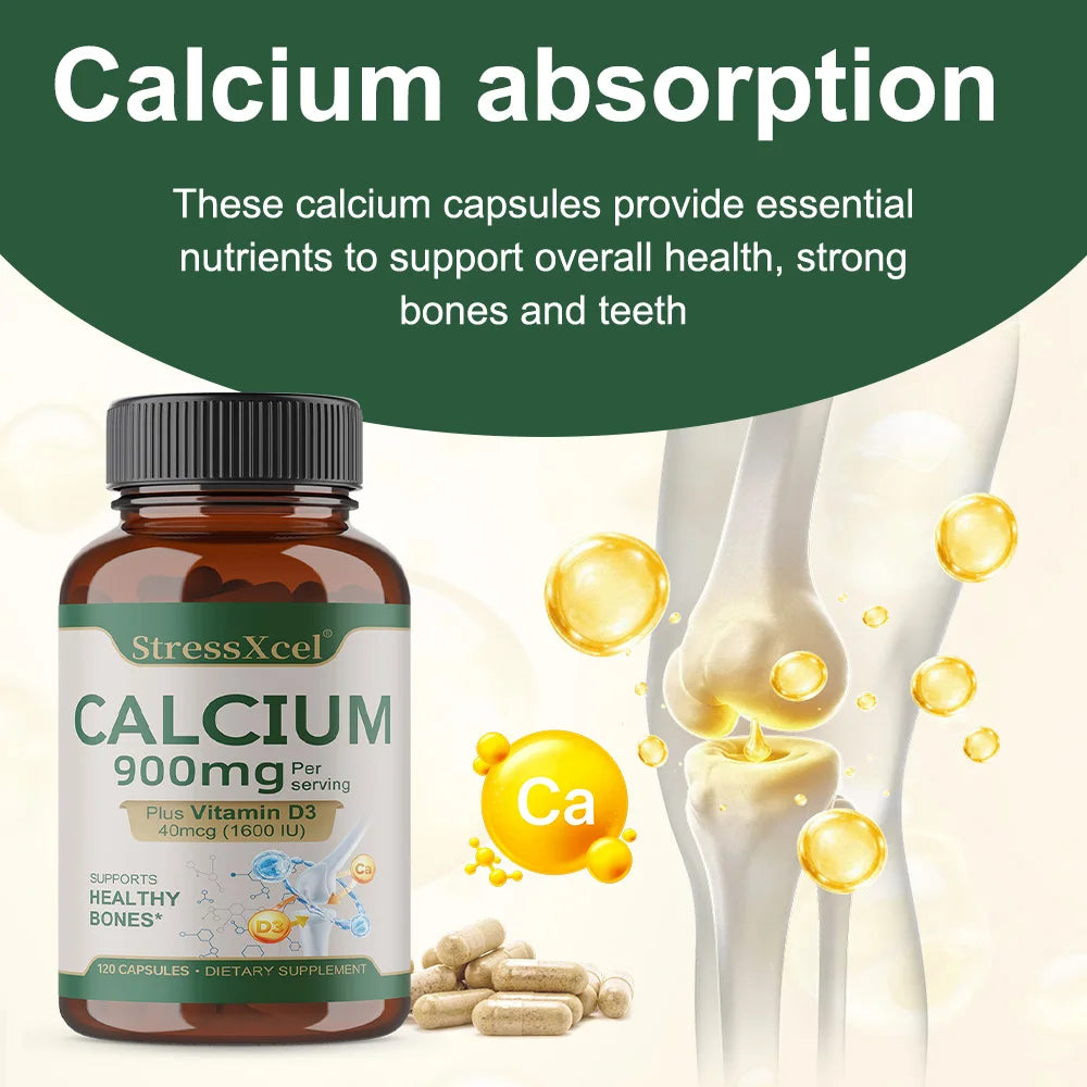 Calcium+Vitamin D3 for Best Absorption-Supports Immune Health,Bones & Teeth,Support Cardiovascular Health,Improve Sleep Quality‌