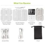 EMS Muscle Stimulator TENS-EMS Machine for Home Use,Muscle Toning Device &Recovery Massager with Electrodes Pads for Pain Relief