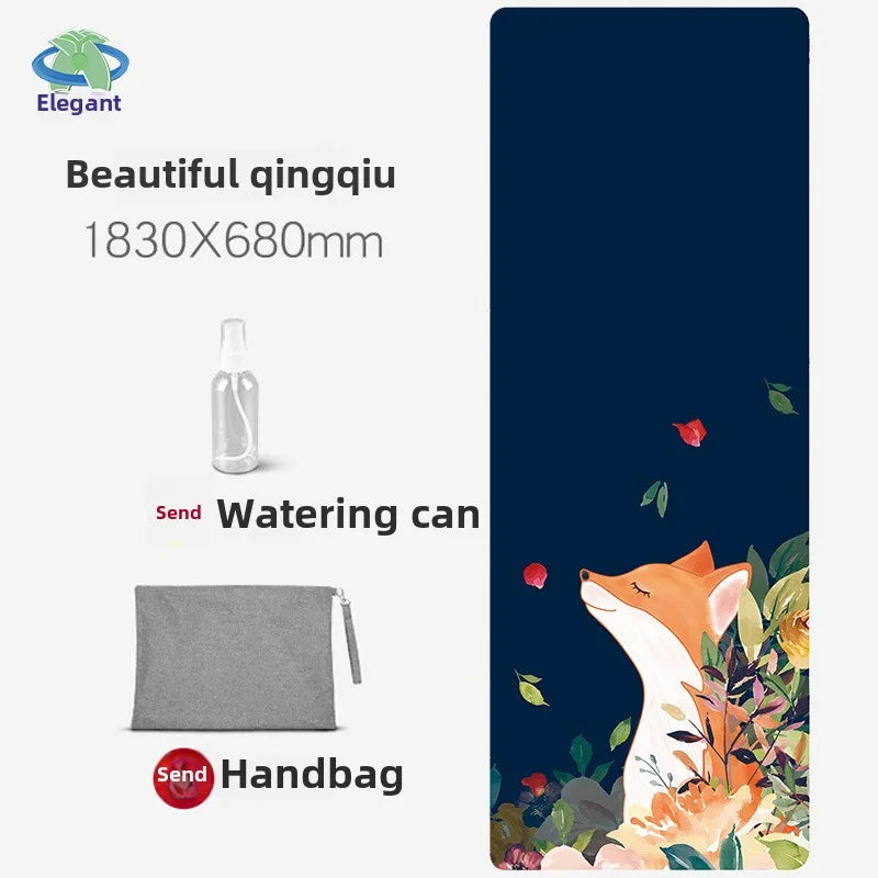 Chamois Yoga Mat Collapsible Portable Suede Yoga Towel Dance Movement Fitness Jump Rope Non-slip Floor Mat Exercise Mat  Gym Mat - Path to Self-Improvement