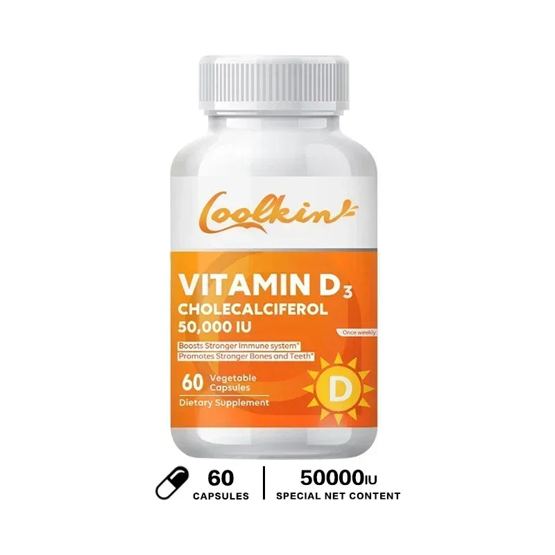 Vitamin D3 50000IU - Immune Support, Healthy Muscle Health, Strong Bones and Nervous System Health - Path to Self-Improvement