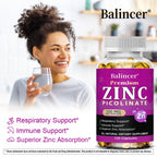 Zinc Picolinate 100Mg Capsules - Respiratory Immune Support Skin and Bone Health,Highly Absorbed Supplement
