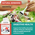 Berberine Capsules - 2000mg, Supports Bone and Cardiovascular Health, Promotes Metabolism, Helps with Energy, Immune System