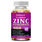 Zinc Picolinate 100Mg Capsules - Respiratory Immune Support Skin and Bone Health,Highly Absorbed Supplement