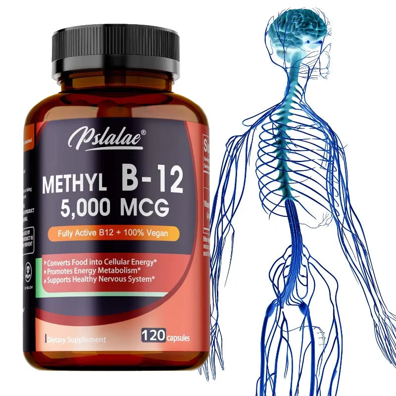 Vitamin B12 5000 Mcg - Supports Heart Health, Nervous System, Promotes Metabolism, Increases Energy Levels, Relieves Fatigue - Path to Self-Improvement