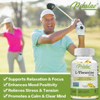 L-Theanine Capsules 200 Mg, 120 Vegetarian Supplement Relieves Stress Supports Healthy Mood and Improves Focus