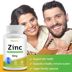 Zinc Supplement 50mg, Zinc Gluconate, for Skin, Immune, and Digestive Health, for Adults, Men, and Women