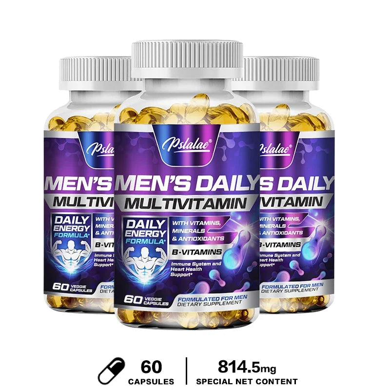 Men's Daily Multivitamin Supplement - Provides Cognitive Brain Health, Energy and Stamina, and Muscle Mass - Path to Self-Improvement