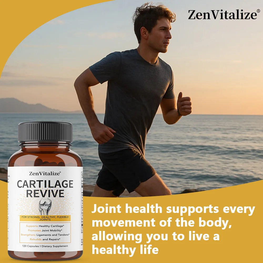 Cartilage Regeneration Supplement - Contains Type II Collagen, Glucosamine, MSM, Vitamin D3, Vitamin C - Promotes Joint Mobility - Path to Self-Improvement