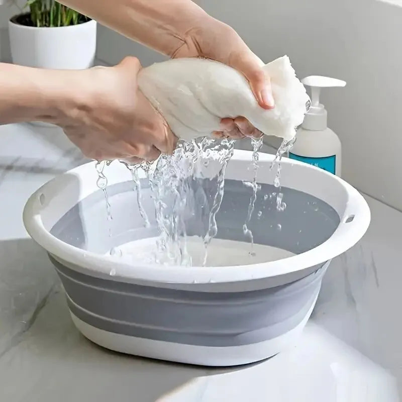 1pc Collapsible Foot Bath Basin For Soaking Feet Thickened PlasticBucket