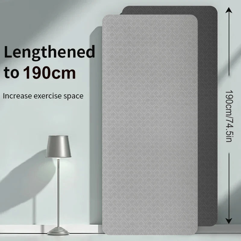 190CM Non Slip Yoga Mat Durable Gym Fitness Mat Tasteless