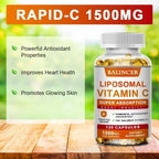 Liposomal Vitamin C Supplement - Easily Absorbed, Fat-Soluble Vitamin C, Antioxidant, Support Immune System, Promote Skin Health - Path to Self-Improvement