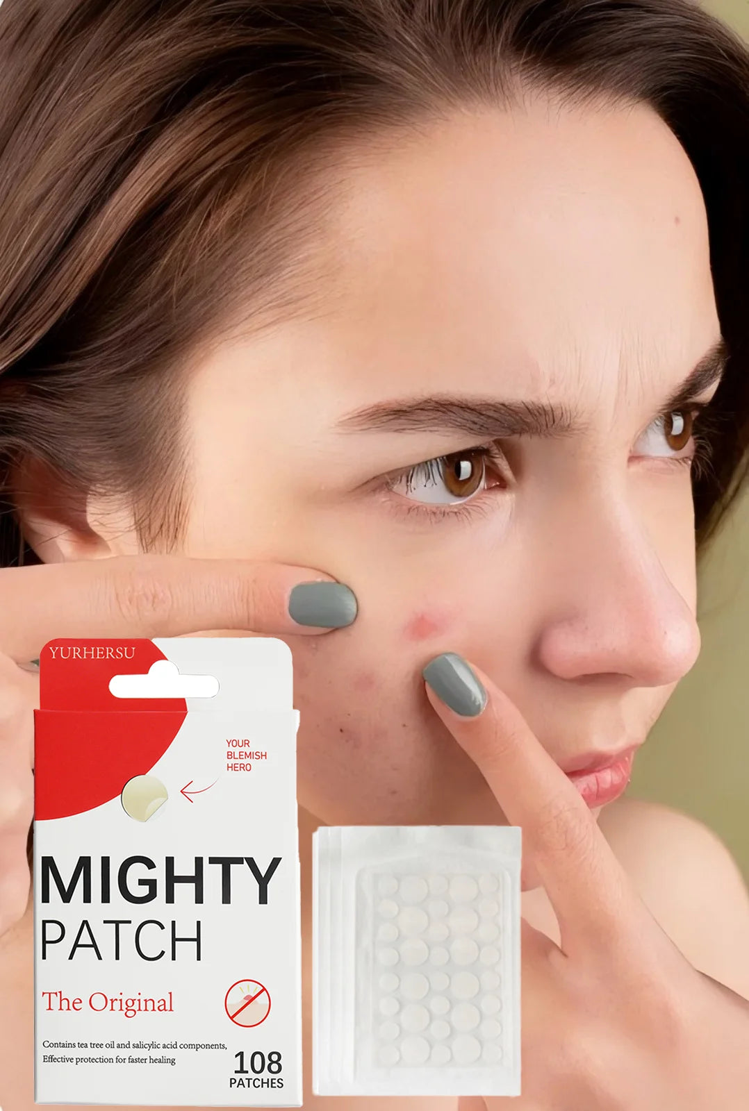 Hydrocolloid Acne Patches, 108 Pcs Invisible Pimple Patches for Face, Absorb Pus Overnight Fast Healing for All Skin Types - Path to Self-Improvement