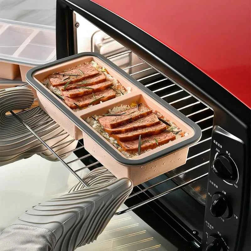 1pc Silicone Freezer Tray with Lid, Perfect for Storing Lasagna, Leftovers, Sauce, Silicone Freezer Mold for Meal Prepping