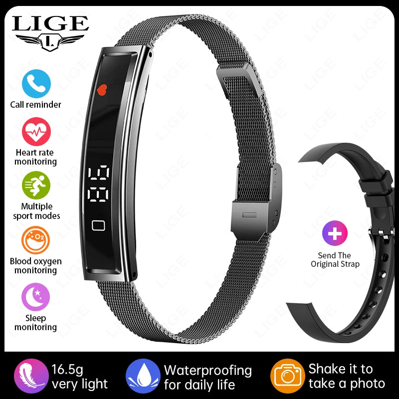 New Health Smart Bracelet Men Women Fitness Sports Band Stress Test HRV Monitor Waterproof Pedometer Smart Watch for Android iOS - Path to Self-Improvement
