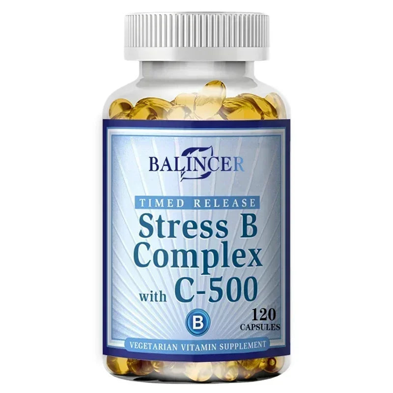 Vitamin B Complex - Supports Energy, Nervous System Health, Boosts Immunity, Antioxidant Supplement-120 Capsules - Path to Self-Improvement