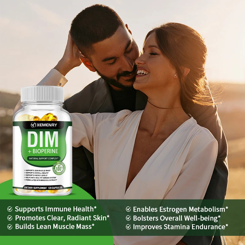 DIM Supplement - Contains Piperine To Promote Lean Muscle Mass and Support Digestive Health