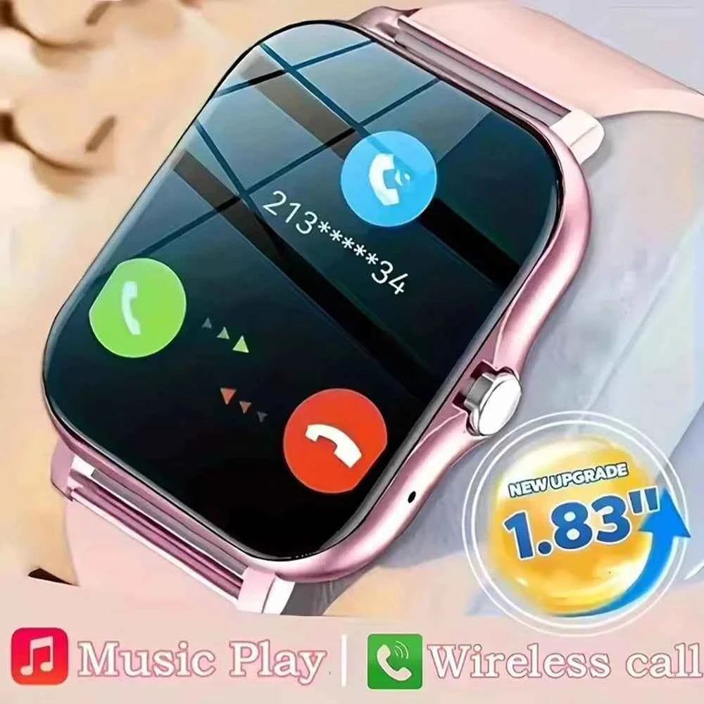 2025 New Smart Watch Bluetooth Call Music Heart Rate Blood Pressure Monitor Smartwatch for Women Men Holiday Gifts