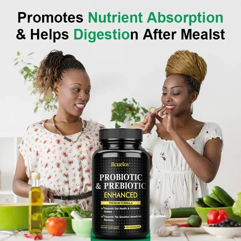 Prebiotics and Probiotics Capsules - Supports Gut Health, Digestion, Metabolism, and Weight Management, Regulating Emotions