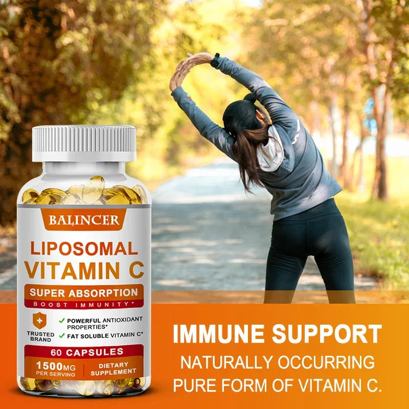 Liposomal Vitamin C Supplement - Easily Absorbed, Fat-Soluble Vitamin C, Antioxidant, Support Immune System, Promote Skin Health - Path to Self-Improvement