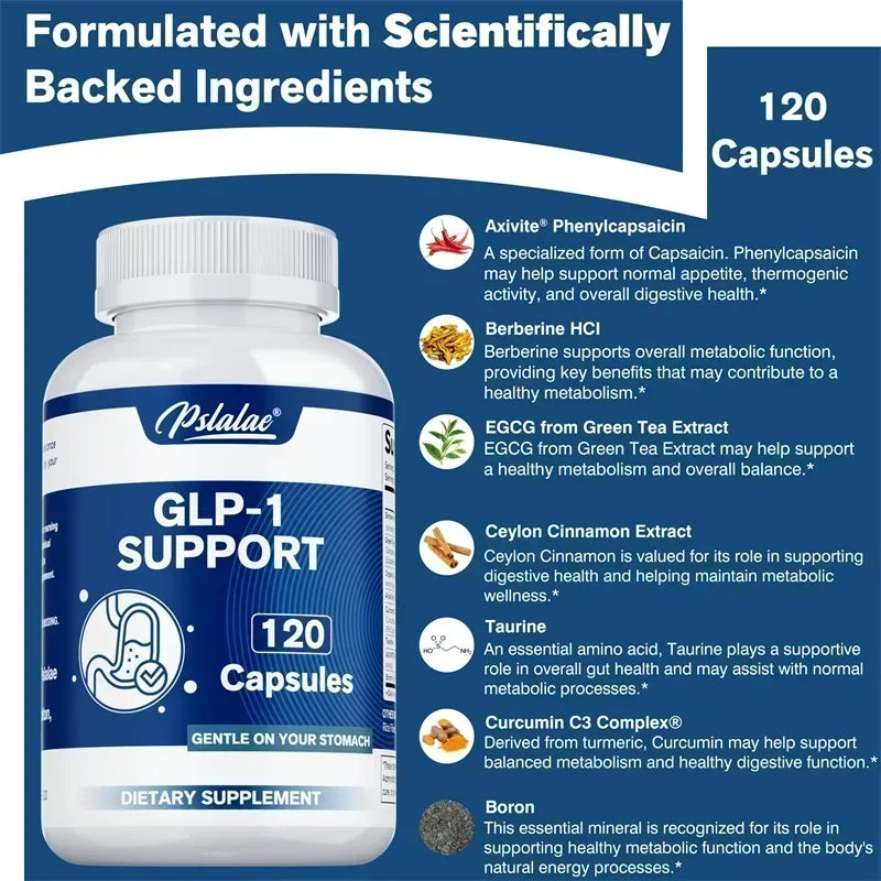 GLP-1 Support - Supplement for Metabolic & Energy, For Gut & Digestive Health
