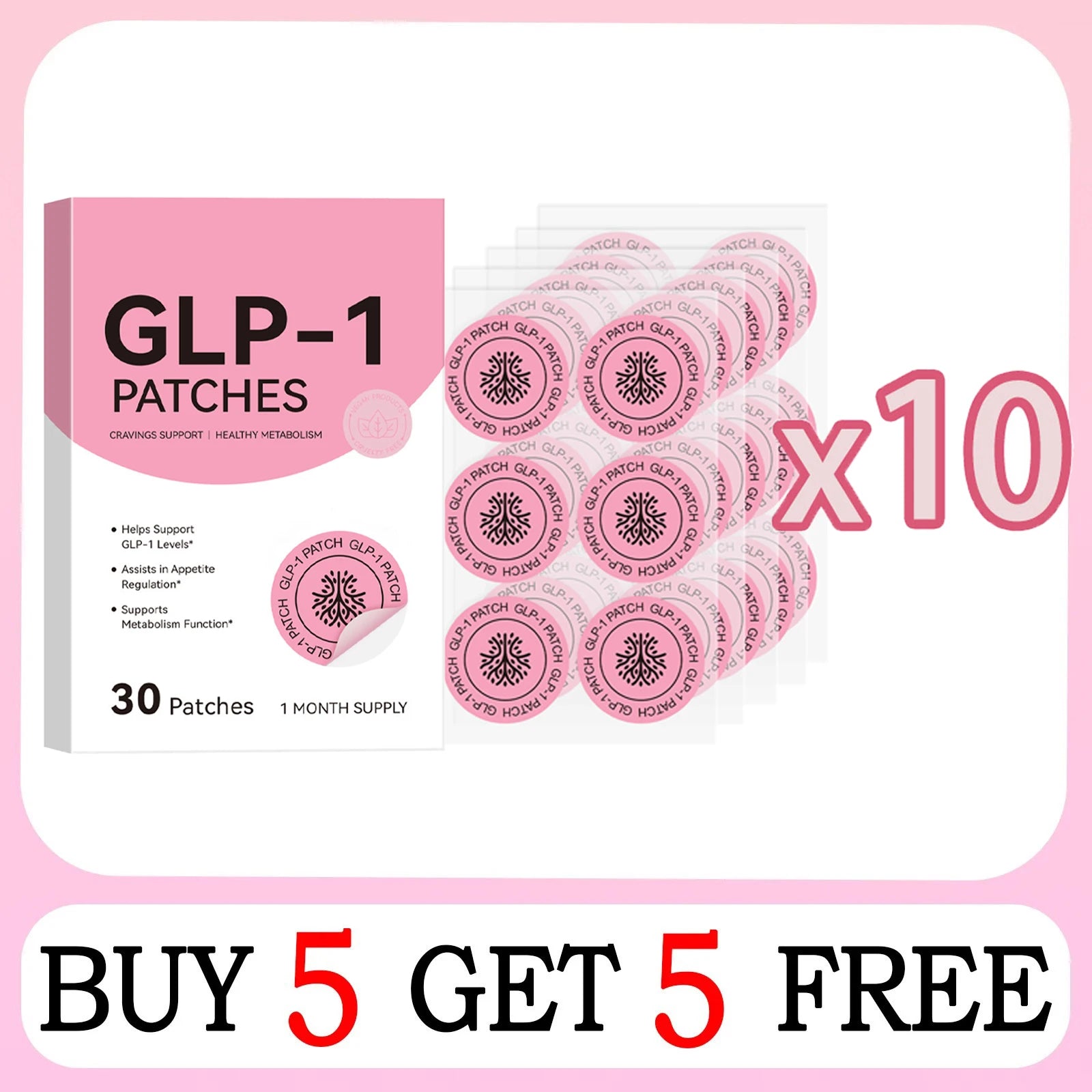 GLP-1 BODY PATCHES Original 30 pcs | Made from pure plants for hunger control | metabolism support | maintain energy