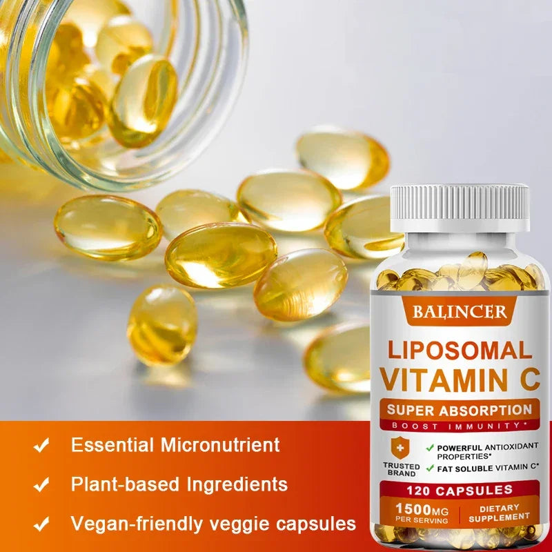 Liposomal Vitamin C Supplement - Easily Absorbed, Fat-Soluble Vitamin C, Antioxidant, Support Immune System, Promote Skin Health - Path to Self-Improvement