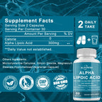 Alpha-lipoic Acid Capsules For Improve Glucose Metabolism Insulin Nervous Liver Have Anti-aging Beauty Weight Management Effects