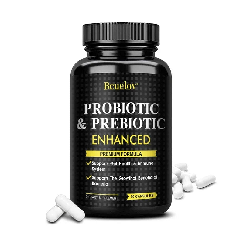 Prebiotics and Probiotics Capsules - Supports Gut Health, Digestion, Metabolism, and Weight Management, Regulating Emotions